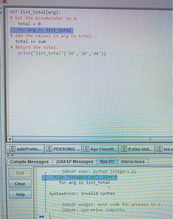 Solved (Page 402) 5. Write a function that accepts a list as | Chegg.com