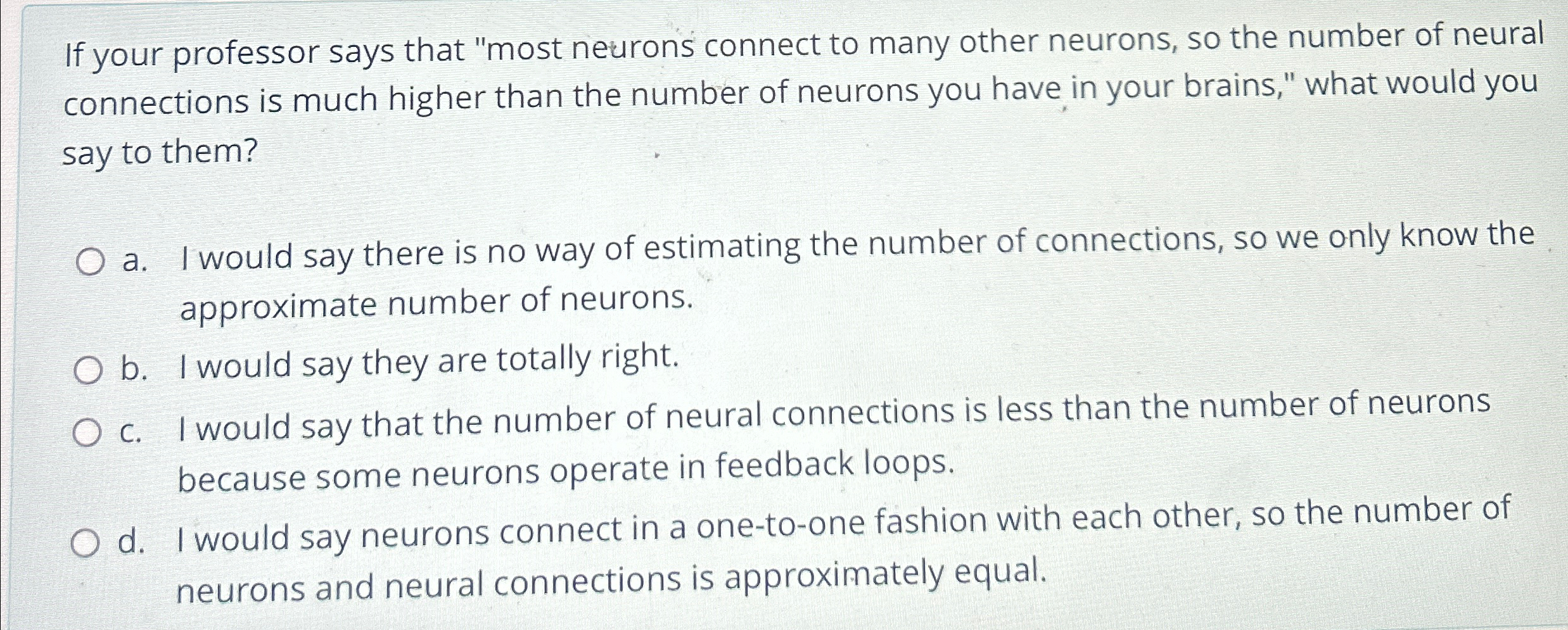 Solved If your professor says that 
