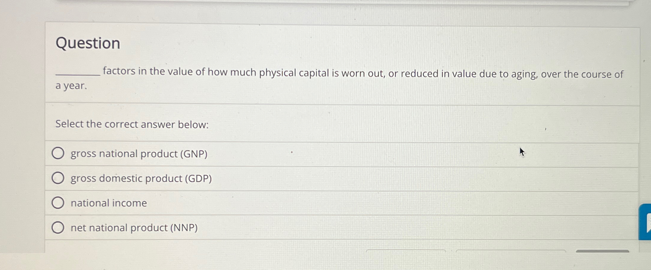 Solved Questionfactors in the value of how much physical | Chegg.com