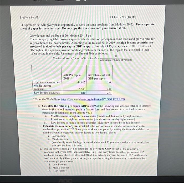Solved This problem set will give you an opportunity to work | Chegg.com
