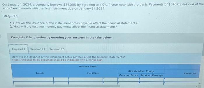 Solved On January 1 2024 A Company Borrows 34 000 By Chegg Com   Image