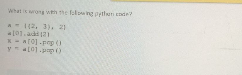 What is wrong with the following python | Chegg.com