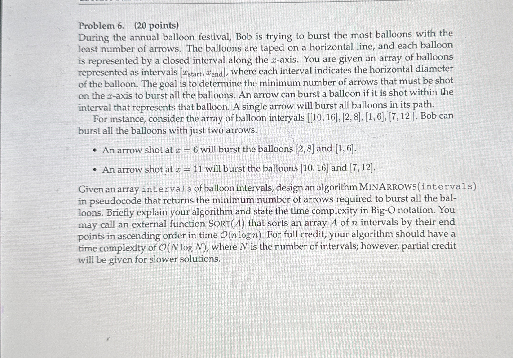 Solved Problem 6. ( 20 ﻿points)During the annual balloon | Chegg.com