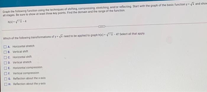 Solved Graph the following function using the techniques of | Chegg.com