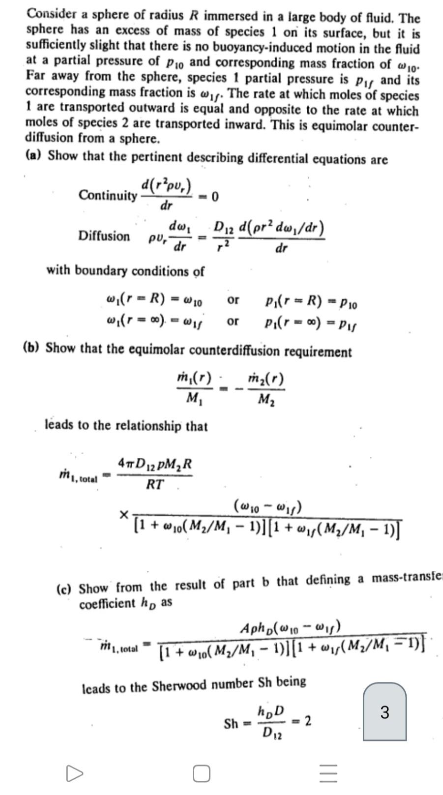 Solved Consider a sphere of radius R immersed in a large | Chegg.com