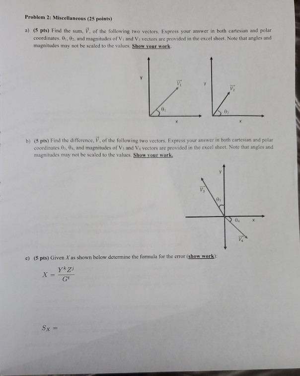 Solved Problem 2: Miscellaneous (25 Points) A) (5 Pts) Find | Chegg.com