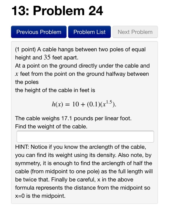 Solved 13: Problem 24 Previous Problem Problem List Next | Chegg.com