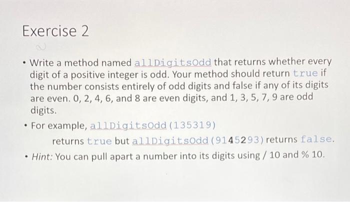 Solved Exercise 1 • Write the result of each expression as | Chegg.com