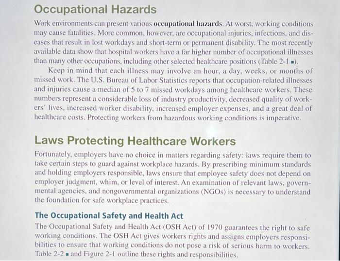 occupational safety and health osh act of 1970