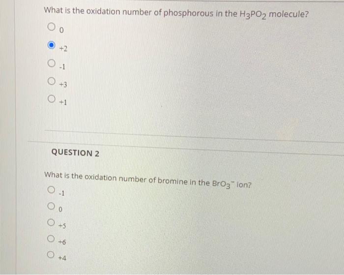 h3po4 oxidation number of o