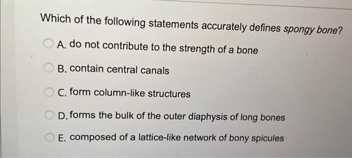 Solved Which Of The Following Statements Accurately Defines | Chegg.com