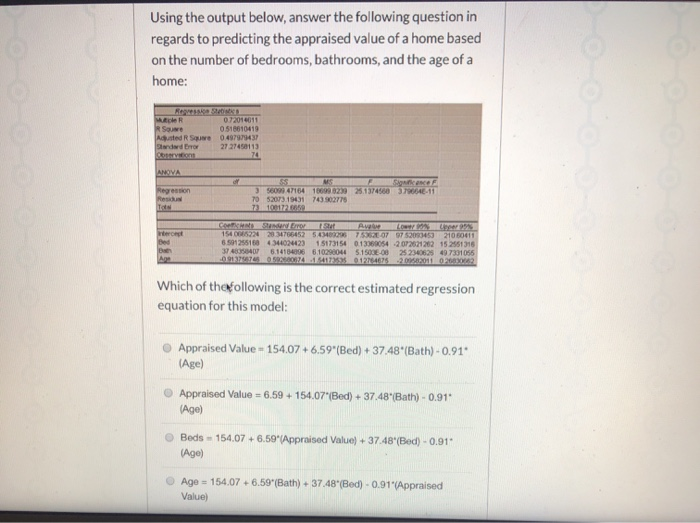 Solved Using the output below, answer the following question | Chegg.com
