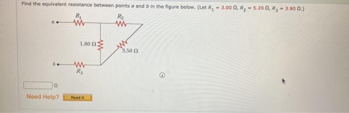 Solved Find the equivalent resistance between points a and b | Chegg.com