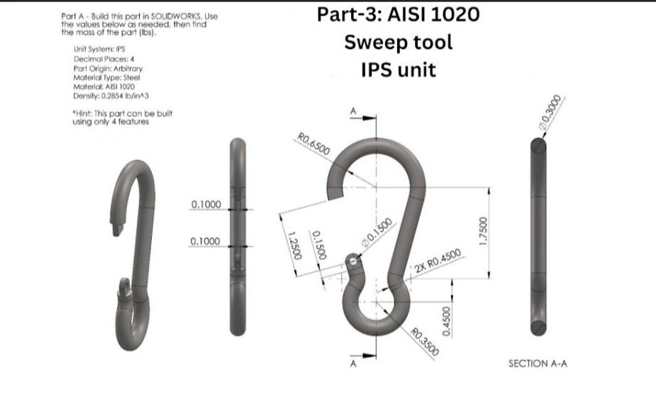 Solved Part3 AISI 1020 Sweep tool IPS unit