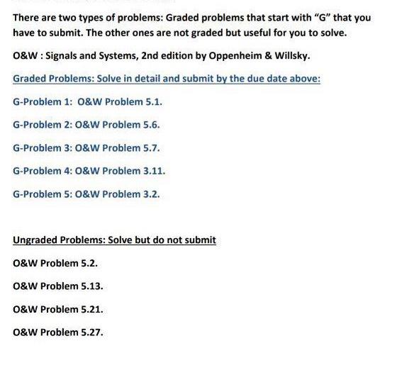 There are two types of problems: Graded problems that | Chegg.com