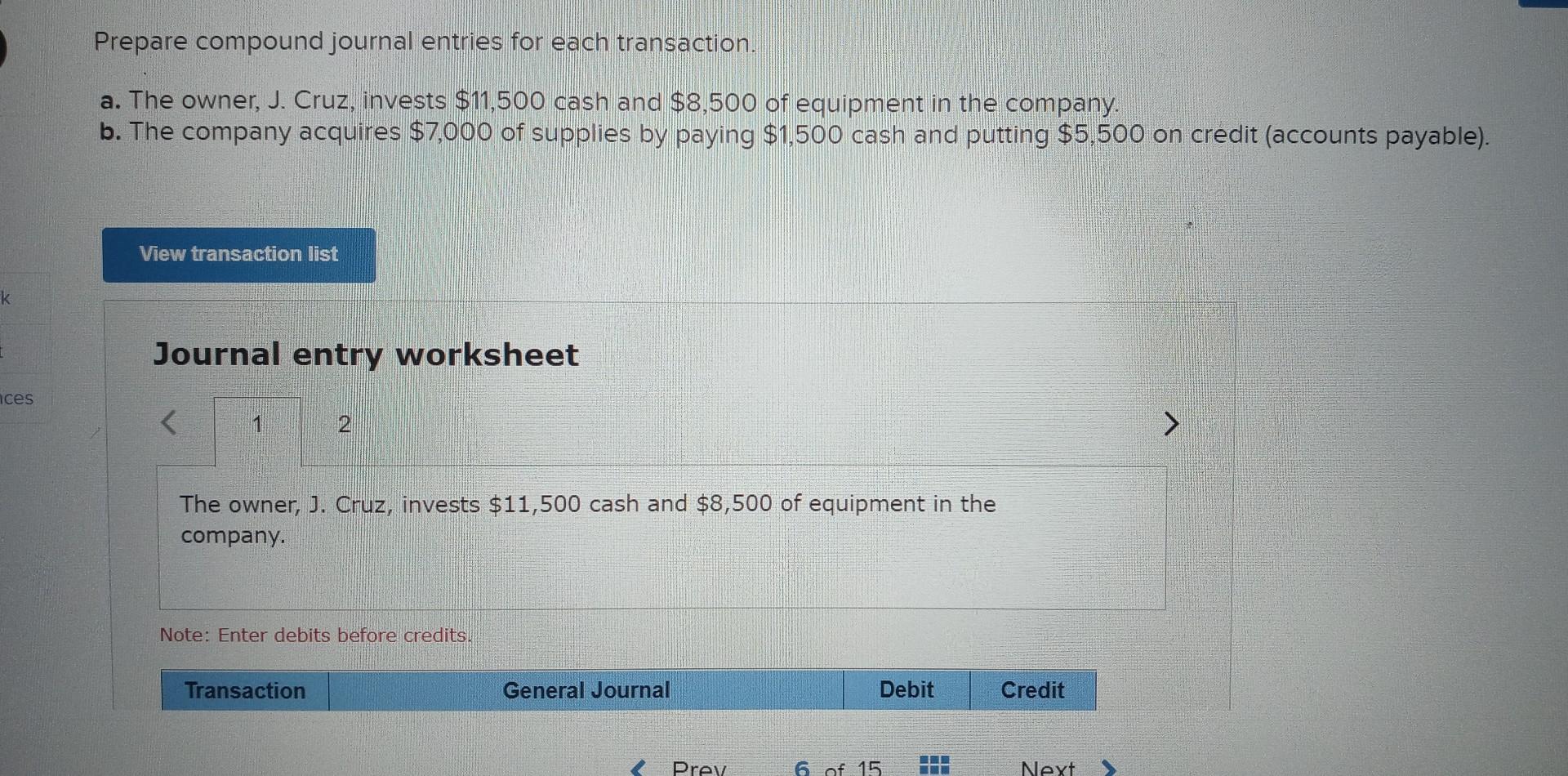Solved Prepare compound journal entries for each | Chegg.com