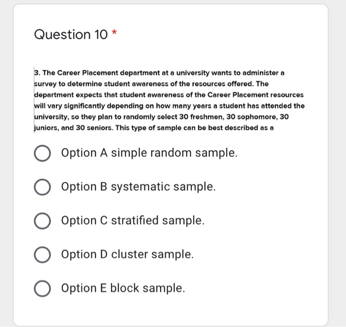 Solved Question 10 * 3. Tho Caroor Placement department at a | Chegg.com