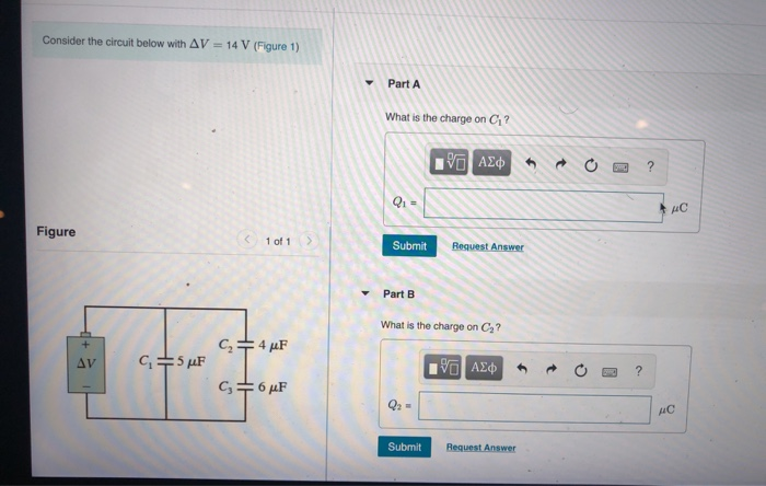 Solved Consider the circuit below with AV = 14 V (Figure 1) | Chegg.com
