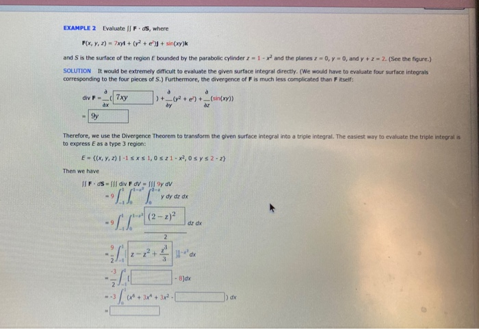 Solved Example 2 Evaluate Jf Ds Where F X Y Z 7xy1 Chegg Com