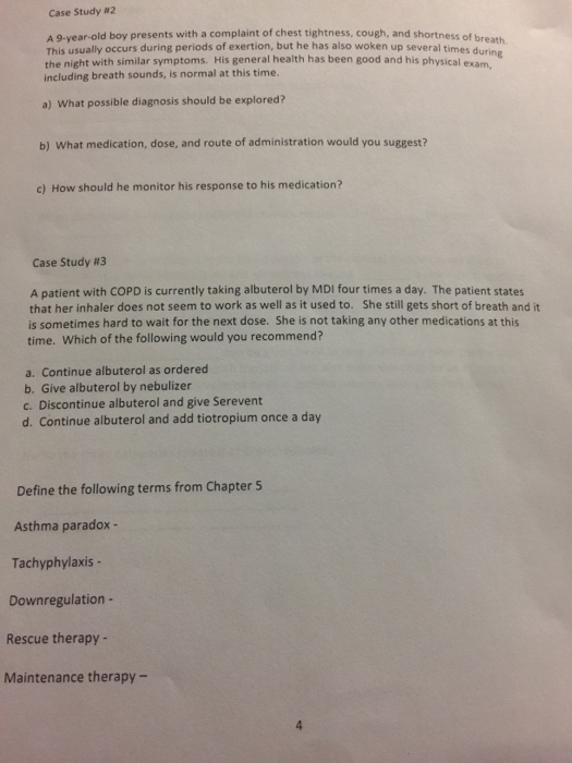 Solved of COPD is admitted to the emergency department with | Chegg.com