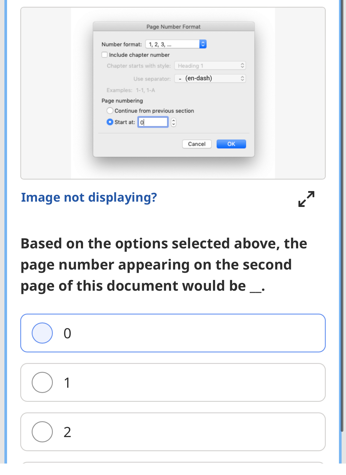 Solved Page Number FormatNumber format:Include chapter | Chegg.com