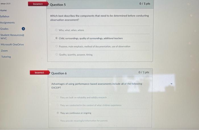 Performance Assessments Include All Of The Following | Chegg.com