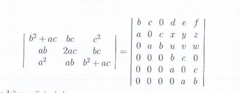 \( \left|\begin{array}{ccc}b^{2}+a c & b c & c^{2} \\ a b & 2 a c & b c \\ a^{2} & a b & b^{2}+a c\end{array}\right|=\left|\b