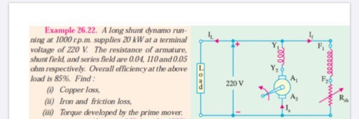 Example 26 22 A Long Shunt Dynamo Run Ning At 1000 Chegg Example 26 22 A Long Shunt Dynamo Run Ning At 1000 Chegg