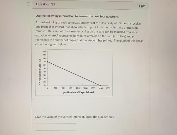 Solved U Question 37 1 pts Use the following information to | Chegg.com