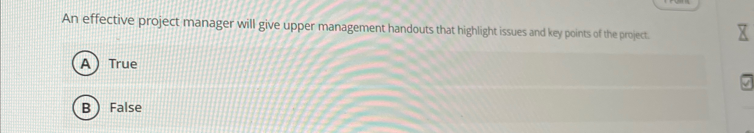 Solved An effective project manager will give upper | Chegg.com