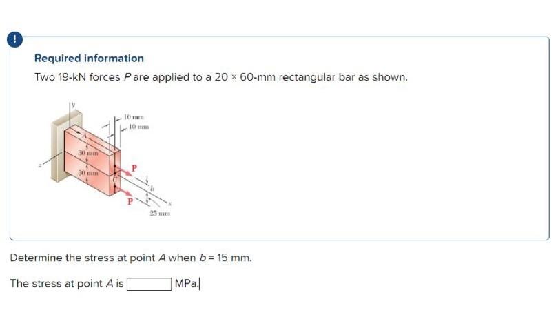 Solved Required information Two 19−kN forces P are applied | Chegg.com
