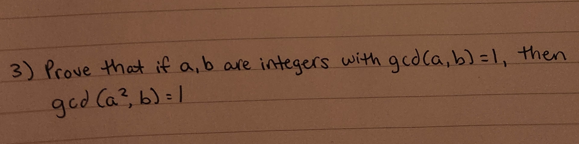 Solved Prove That If A,b ﻿are Integers With Gcd(a,b)=1, | Chegg.com