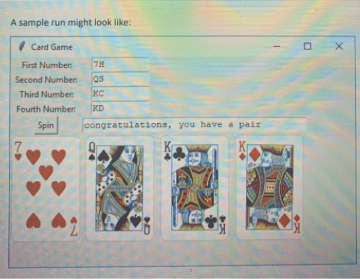 Solved Making a 4 card poker game in python with the | Chegg.com