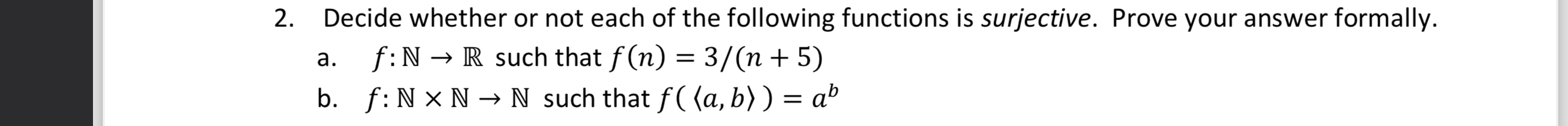 Solved Decide whether or not each of the following functions | Chegg.com