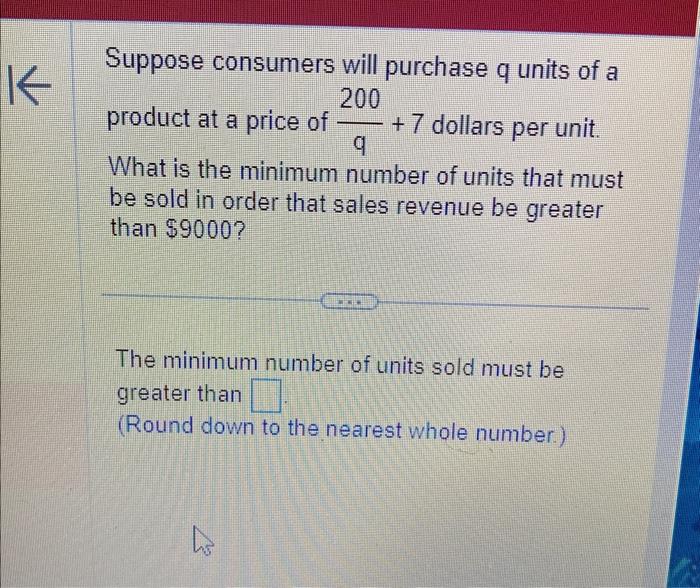 Solved Suppose consumers will purchase q units of a product | Chegg.com