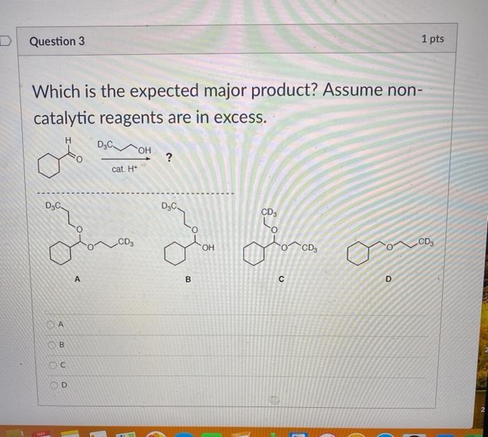 Solved 1 1 pts Question 1 Which is the expected major | Chegg.com