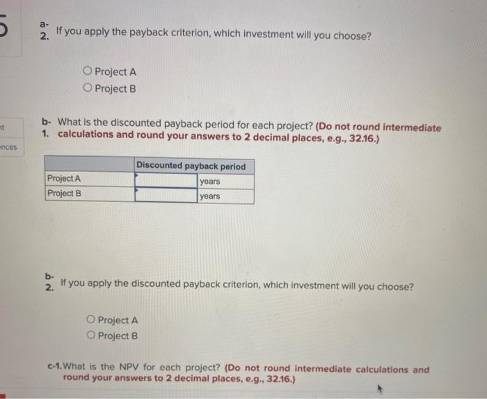 Solved Problem 9-17 Comparing Investment Criteria [LO1, 2, | Chegg.com