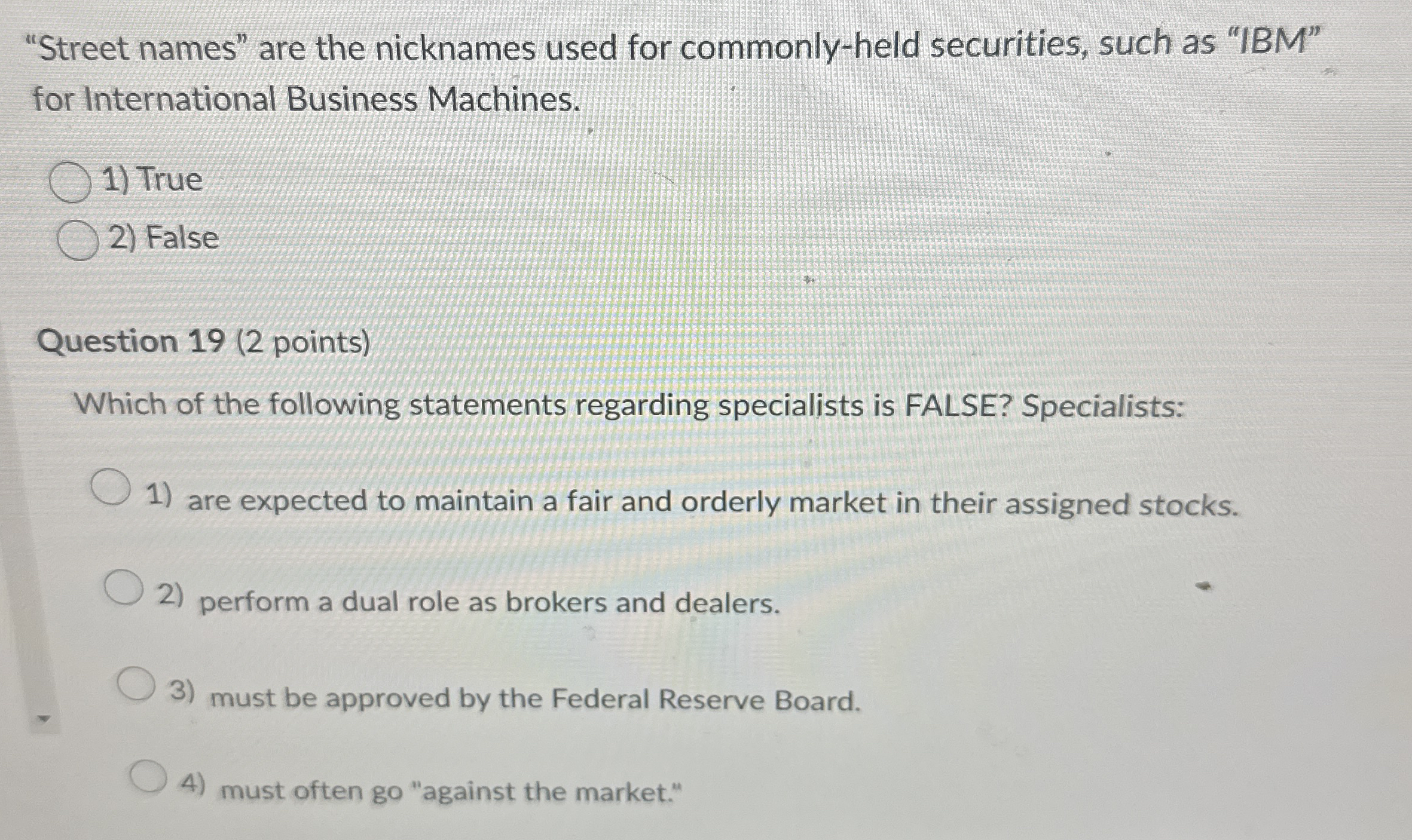 Solved "Street names" are the nicknames used for