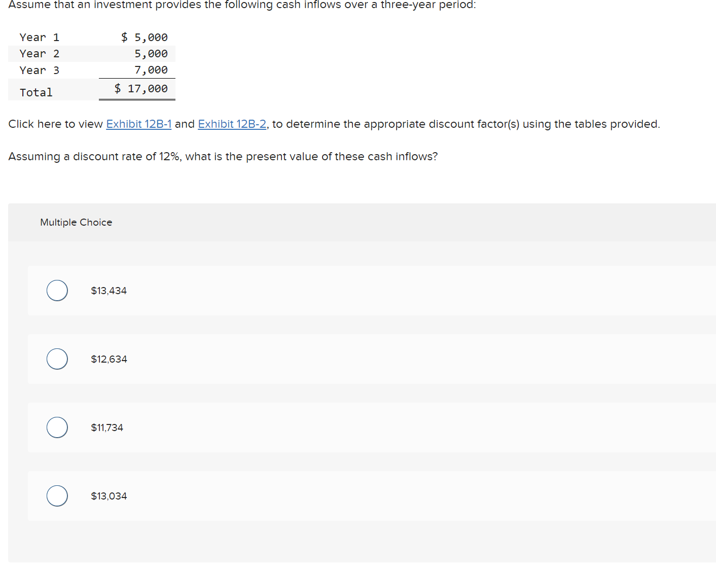 Solved Assume that an investment provides the following cash
