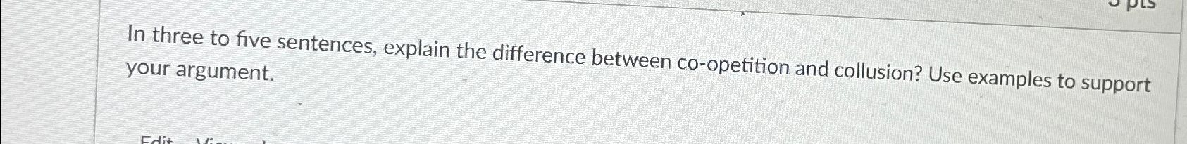 Solved In three to five sentences, explain the difference | Chegg.com