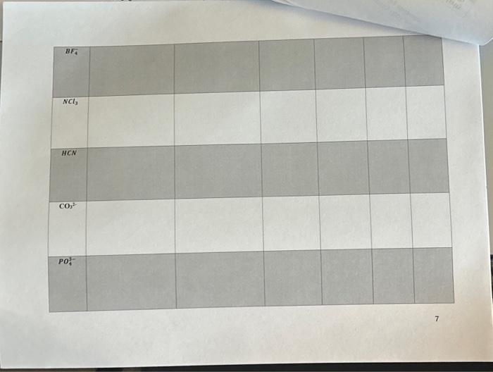 Solved Complete the table below by drawing the Lewis | Chegg.com