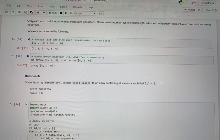 Solved Lab 2 About: The problems in the lab are about arrays | Chegg.com