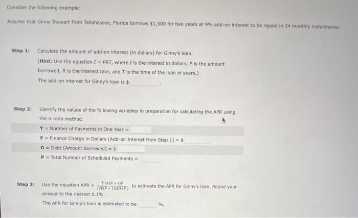 Solved 9. Calculating the APR when the add-on method is used | Chegg.com