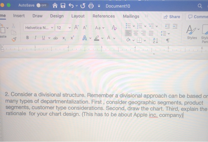 Solved Autosave Off A Svo Document10 Me Insert Draw Des Chegg Com
