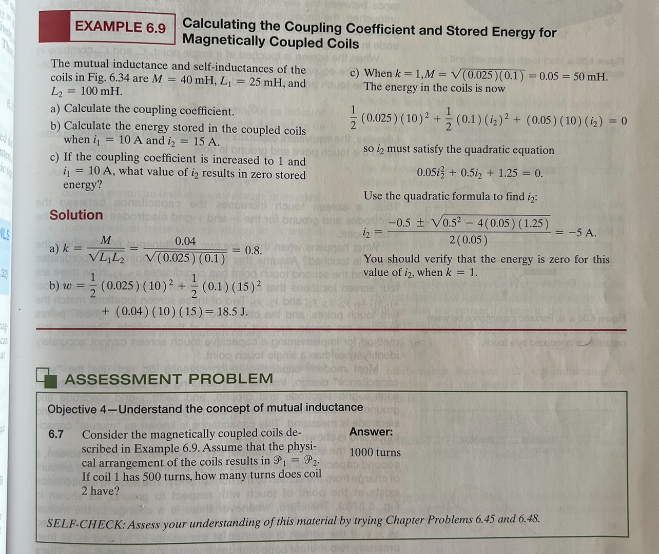 Solved EXAMPLE 6.9 ﻿Calculating The Coupling Coefficient And | Chegg.com