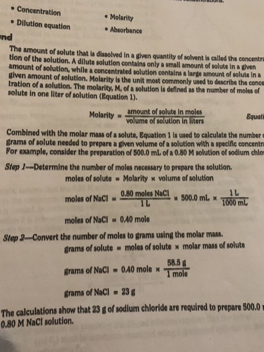 R 0.444 907 Preparing and Diluting Solution 0.0651