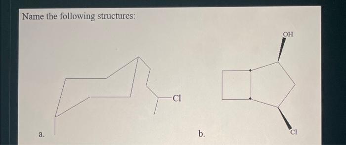 Solved Name The Following Structures: B. | Chegg.com