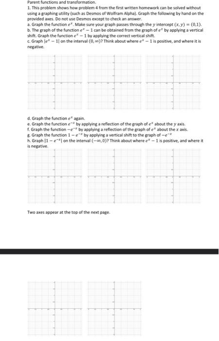 1.5 parent functions homework answers