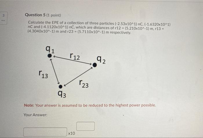 Solved 3 1 Question 5 (1 point) Calculate the EPE of a | Chegg.com