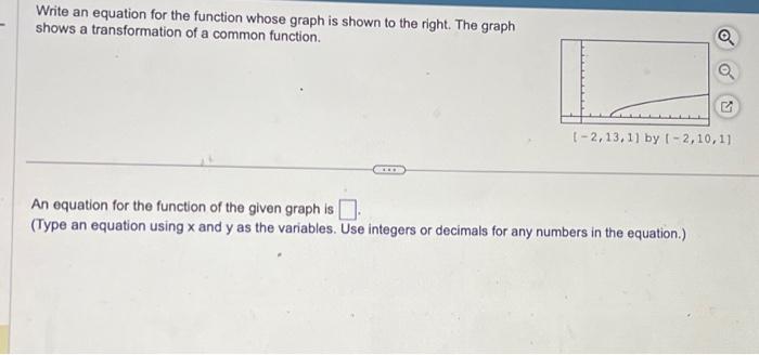 Solved Write an equation for the function whose graph is | Chegg.com